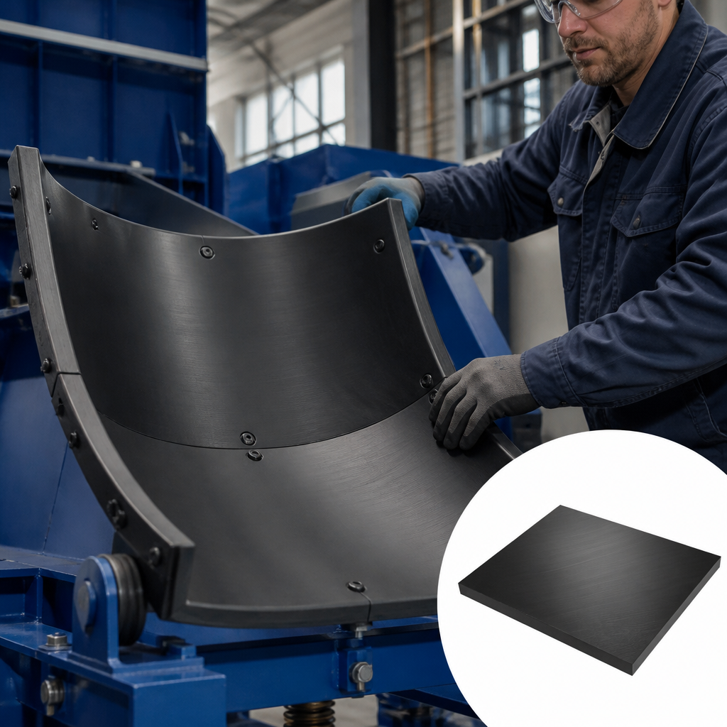 Ultra High Molecular Weight Polyethylene Black Sheet for Industrial Applications 50mm to 80mm thick - UK Engineering Plastics