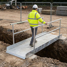 Aluminium Temporary Footbridge with Foldable Handrails