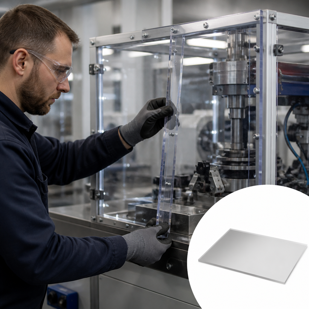 Clear Polycarbonate Sheet for Machine Guards & Glazing 2mm to 10mm thick - UK Engineering Plastics