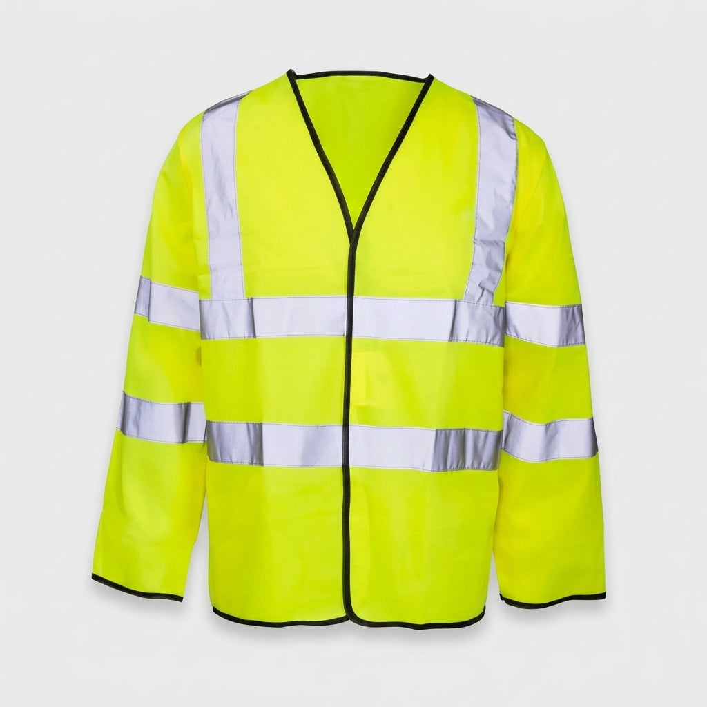 High Visibility Long Sleeve Jerkin - 2 Band & Brace, Class 3 (view 2)