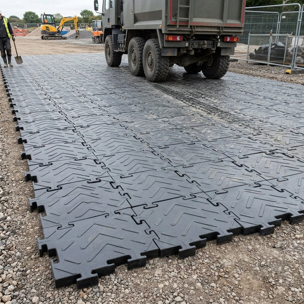 Heavy Duty Interlocking Temporary Trackway Tile