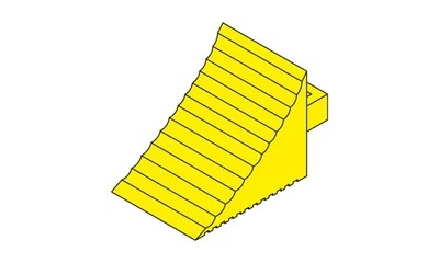 Yellow Wheel Chock - 280 x 196 x 186mm