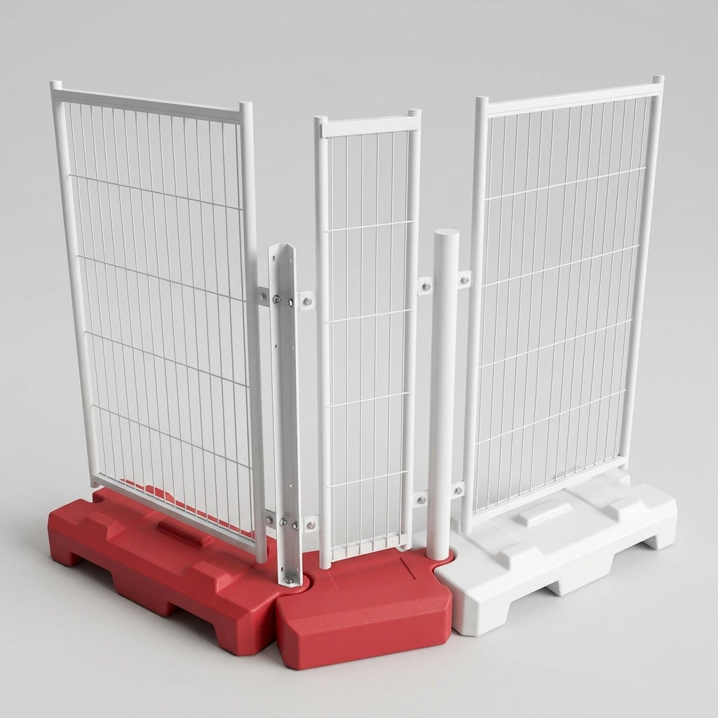 Angled Traffic Barrier Panel with Interlocking System (view 2)