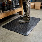 Anti-Fatigue Foam Mat with Checker Plate Surface - 15mm Thick
