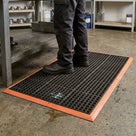 Anti-Fatigue Nitrile Rubber Mat with Drainage Holes - 22mm Thick