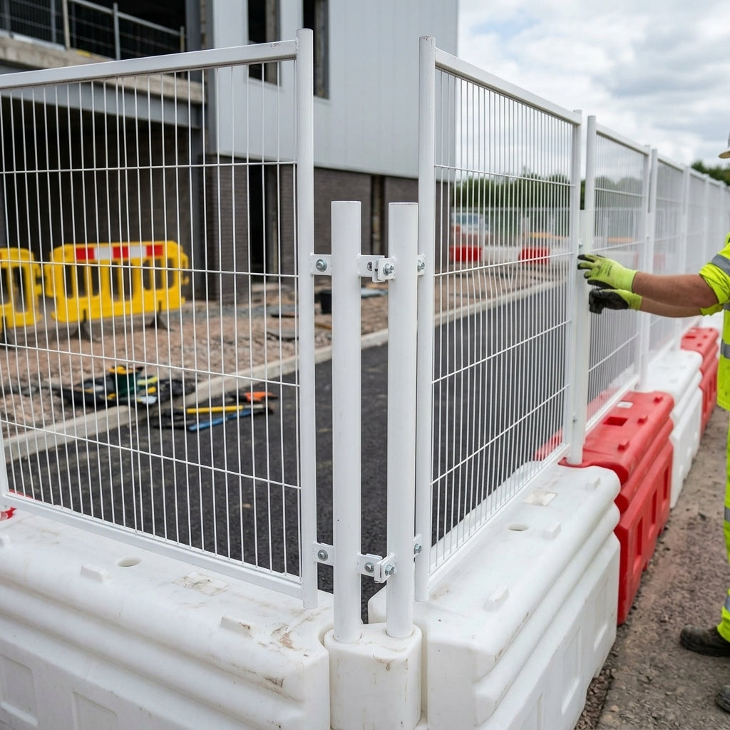 Angled Traffic Barrier Panel with Interlocking System