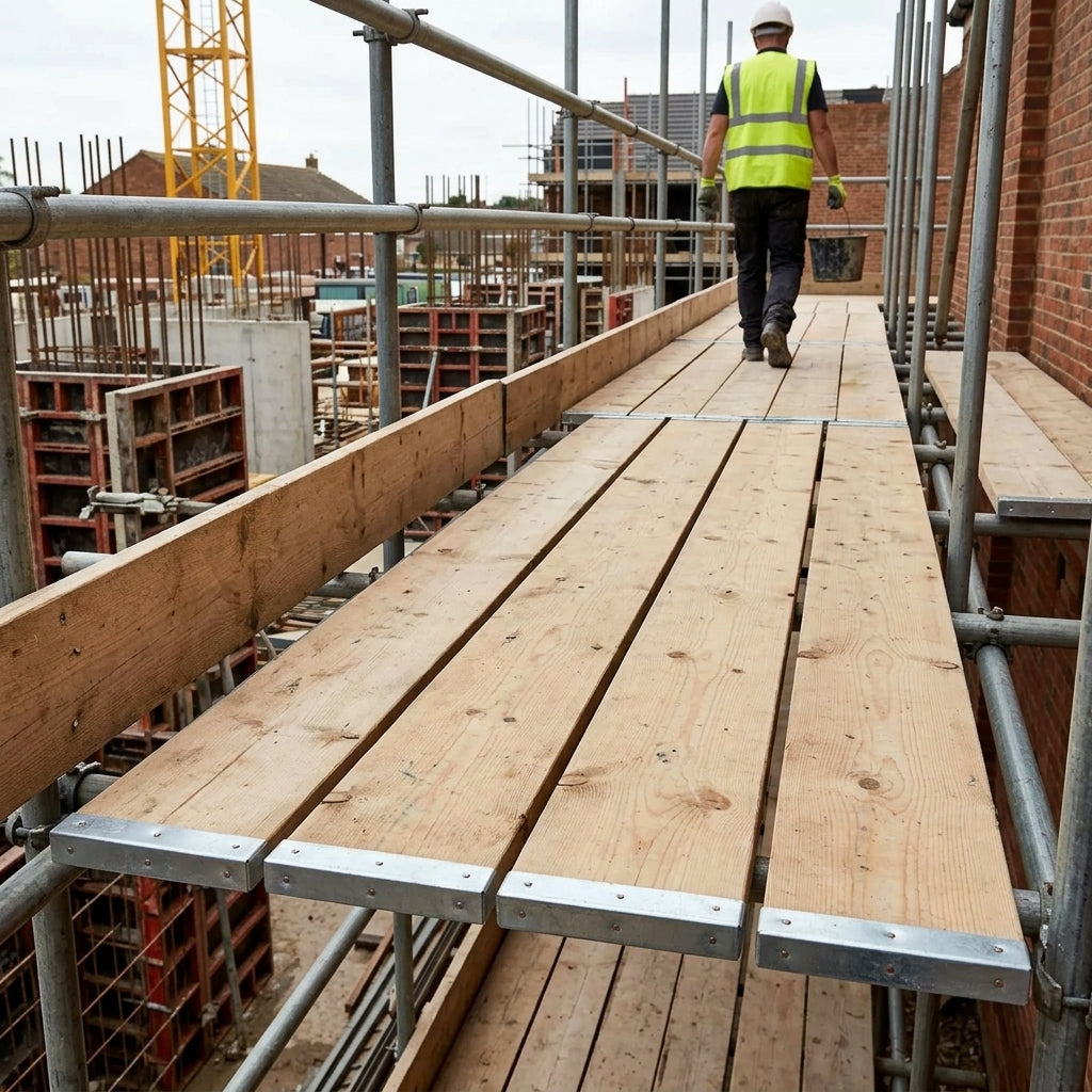 Timber Scaffold Board with Galvanised End Band