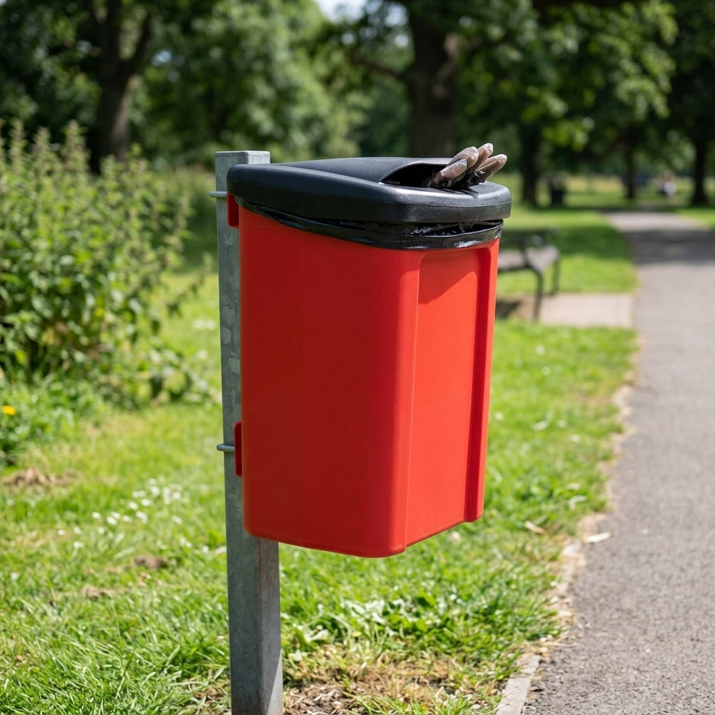 Dog Waste Bin with UVMDPE Construction - 25 Litre Capacity