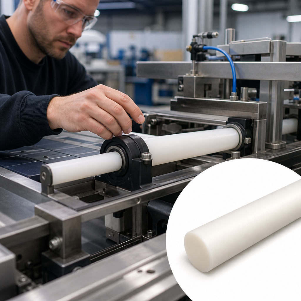 Acetal Homopolymer White Rod 20mm to 36mm dia for Gears, bearings & bushes - UK Engineering Plastics