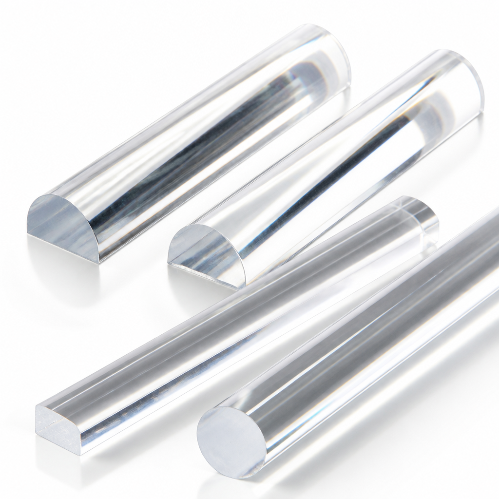 Cast Acrylic Clear Half Round Rod for Decorative elements & signage - Acrylic Rod in use