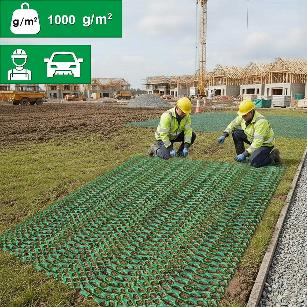 Grass Protection Mesh - 9mm Slip-Resistant Green Turf Saver