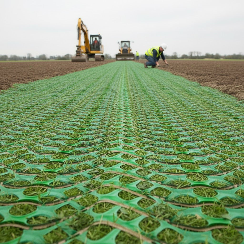 Grass Protection Mesh - 9mm Slip-Resistant Green Turf Saver