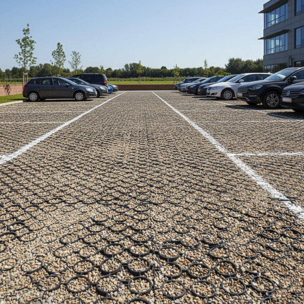 Ground Stabilisation Grid – Recycled Plastic, Heavy Duty, Black