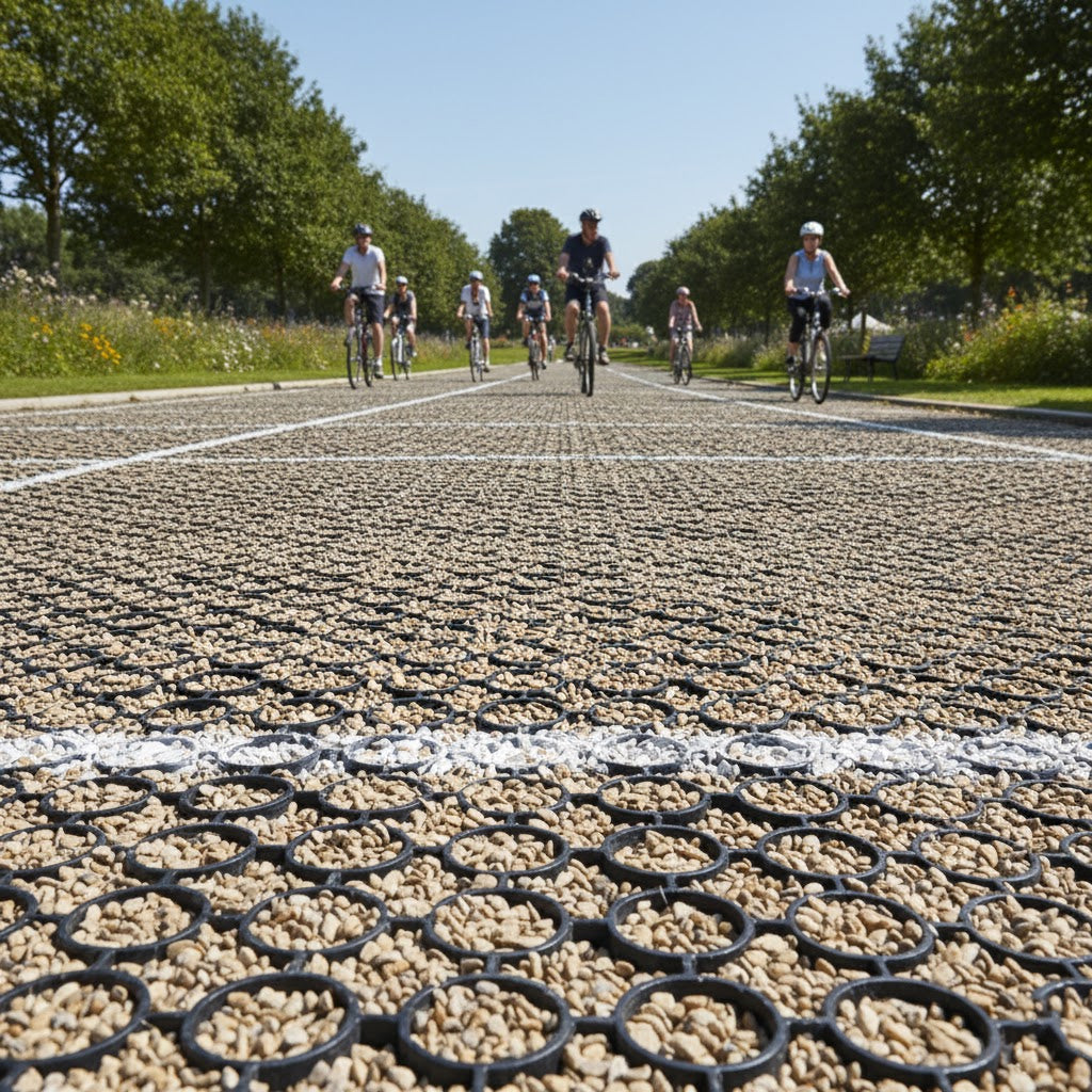 Ground Stabilisation Grid – Recycled Plastic, Heavy Duty, Black