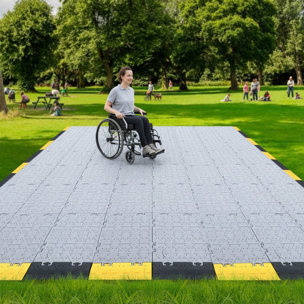 Ramp Edge for Temporary Flooring – Anti-Slip Outdoor Finish