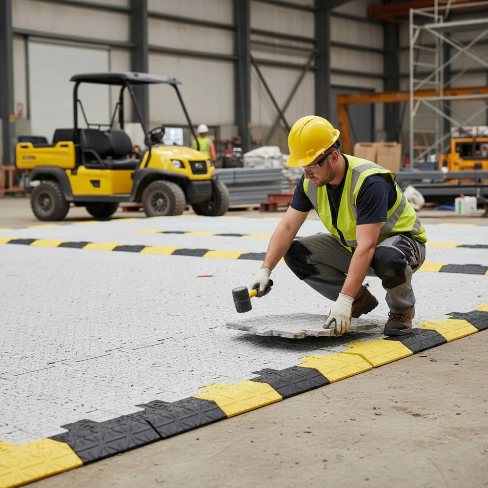 Ramp Edge for Temporary Flooring – Anti-Slip Outdoor Finish