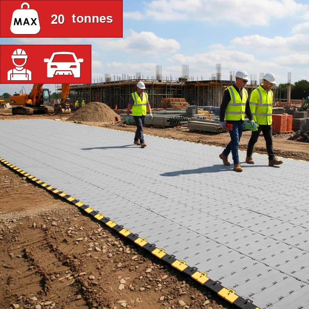 Temporary Event Flooring – Heavy Duty, Lightweight Polymer - 966mm x 275mm x 27mm