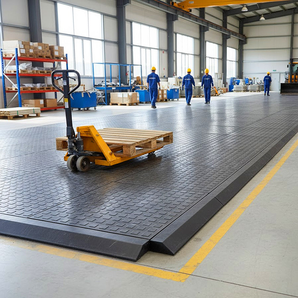 Heavy Duty Recycled Floor Mat with Drainage & Grip – 1200×800mm