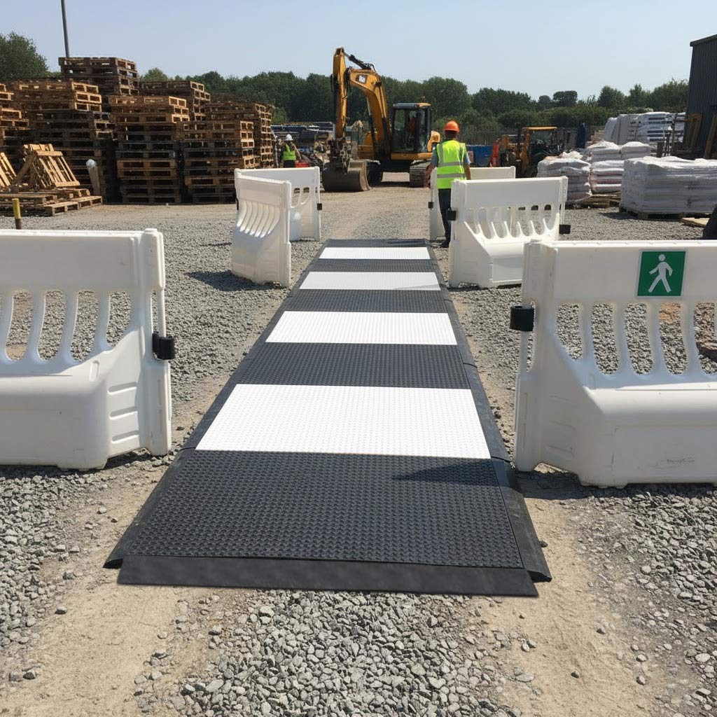 Pedestrian Walkway Mat – Recycled Rubber, Non-Slip, Heavy Duty