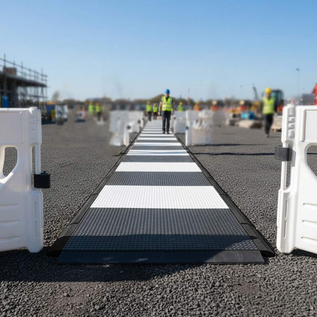 Pedestrian Walkway Mat – Recycled Rubber, Non-Slip, Heavy Duty