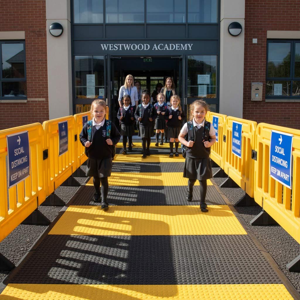 Pedestrian Walkway Mat – Recycled Rubber, Non-Slip, Heavy Duty