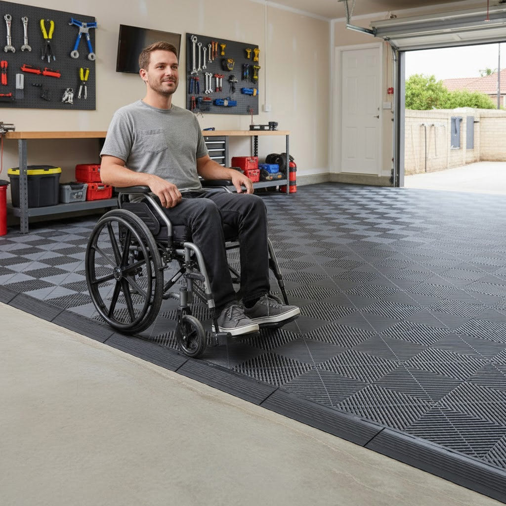 Floor Tile Ramp – Polypropylene, Non-Slip, Easy Access