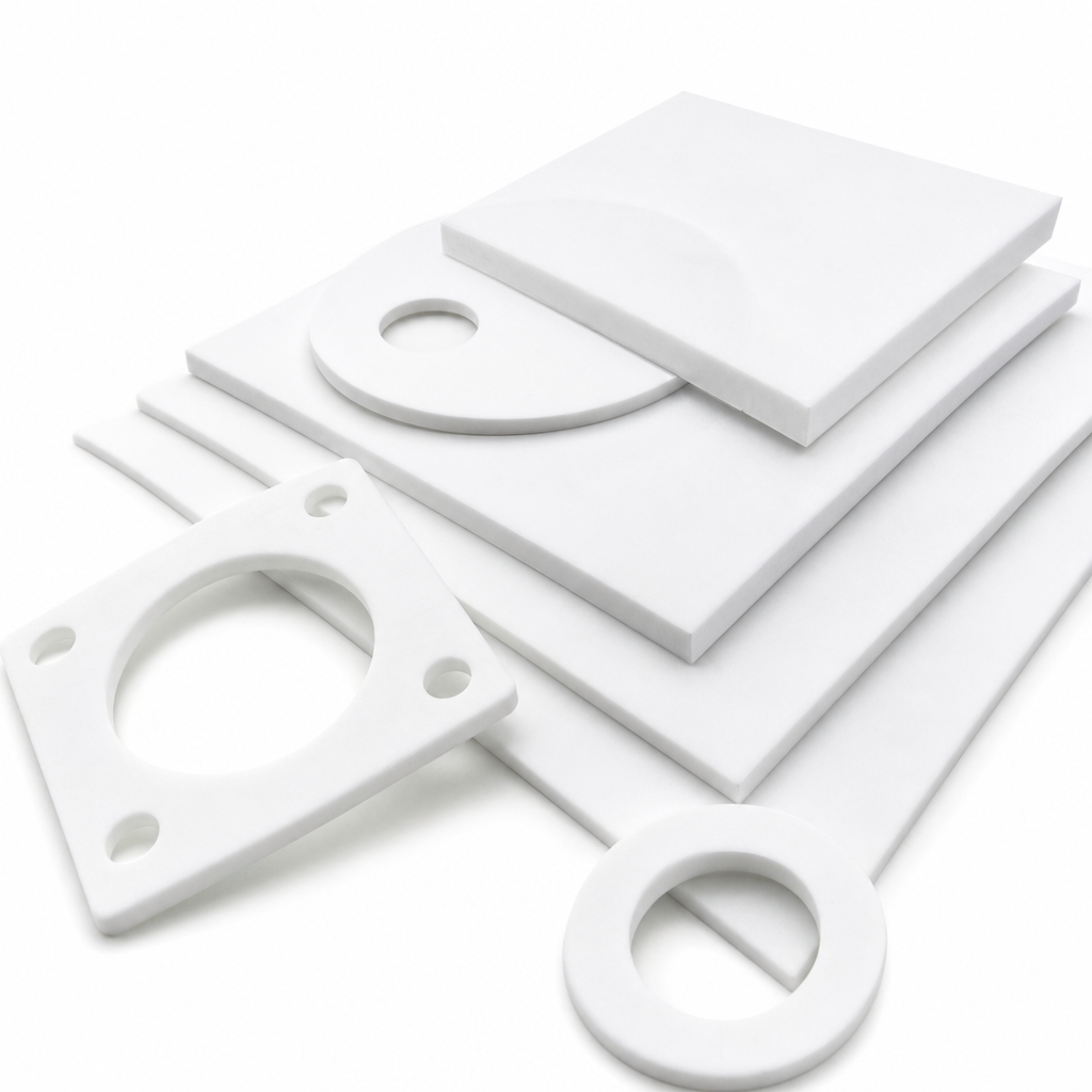 PTFE White Sheet 0.25mm to 1mm thick for Gaskets & seals - PTFE Sheets in use