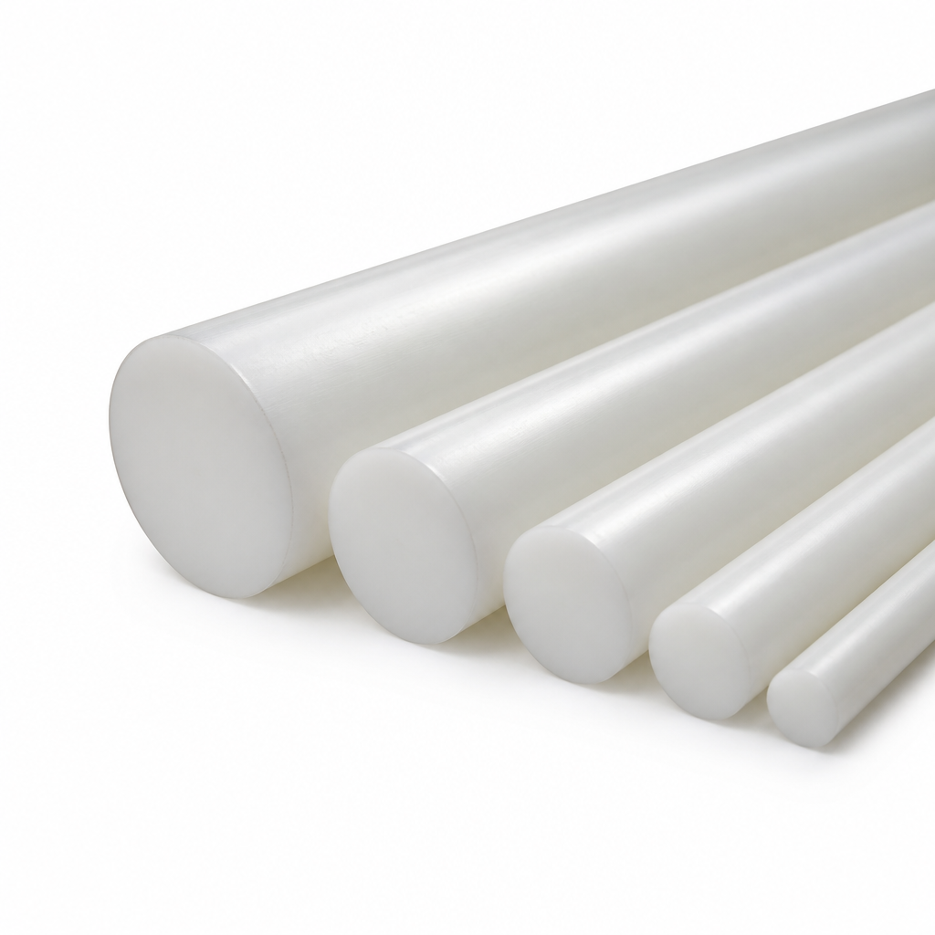 PVDF Natural Rod for Chemical Processing Applications 10mm to 100mm diameter - Rod in use