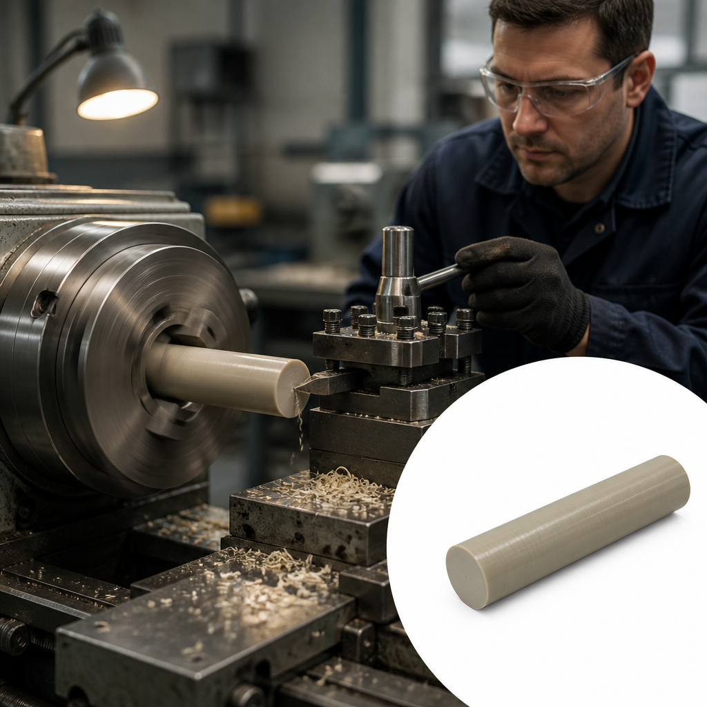 Polyetheretherketone PEEK Rod for Aerospace & Medical Applications 5mm to 100mm diameter - UK Engineering Plastics