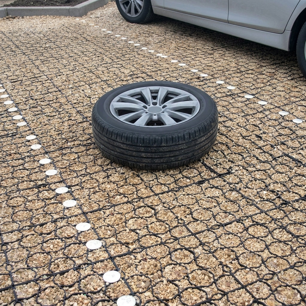 Porous Ground Reinforcement Grid - 1528 kN/m² Load Capacity