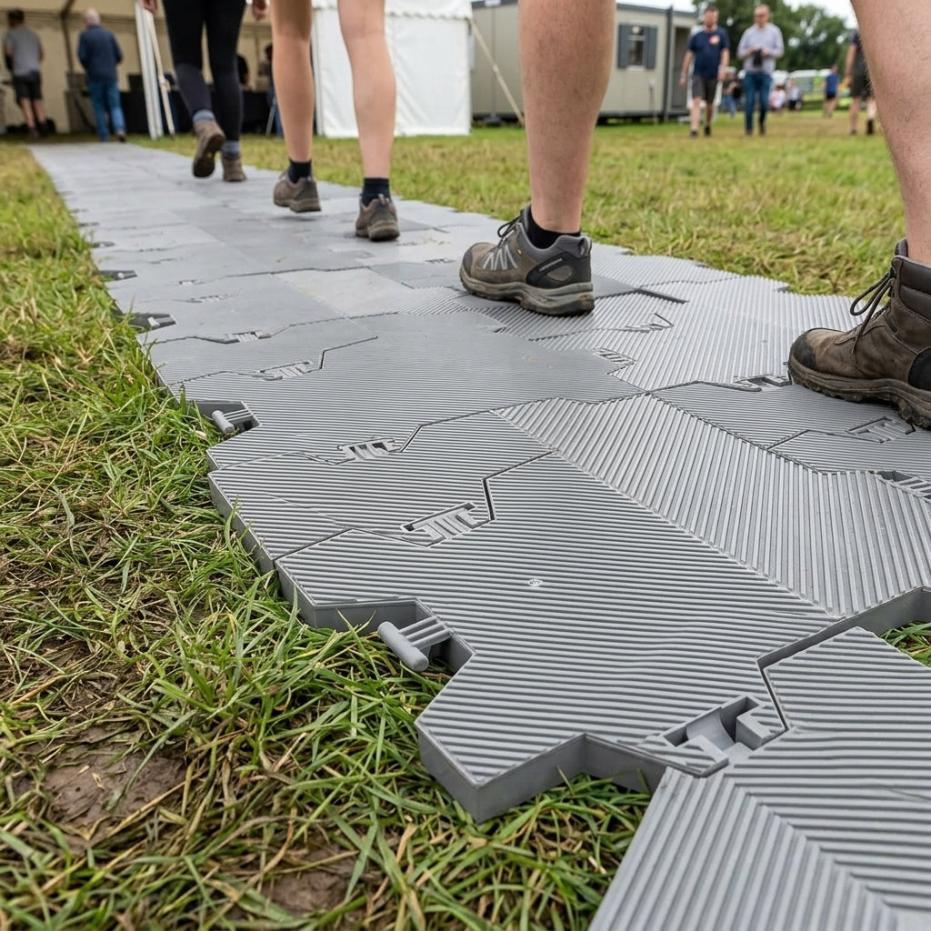 Modular Interlocking Temporary Event Flooring Panels