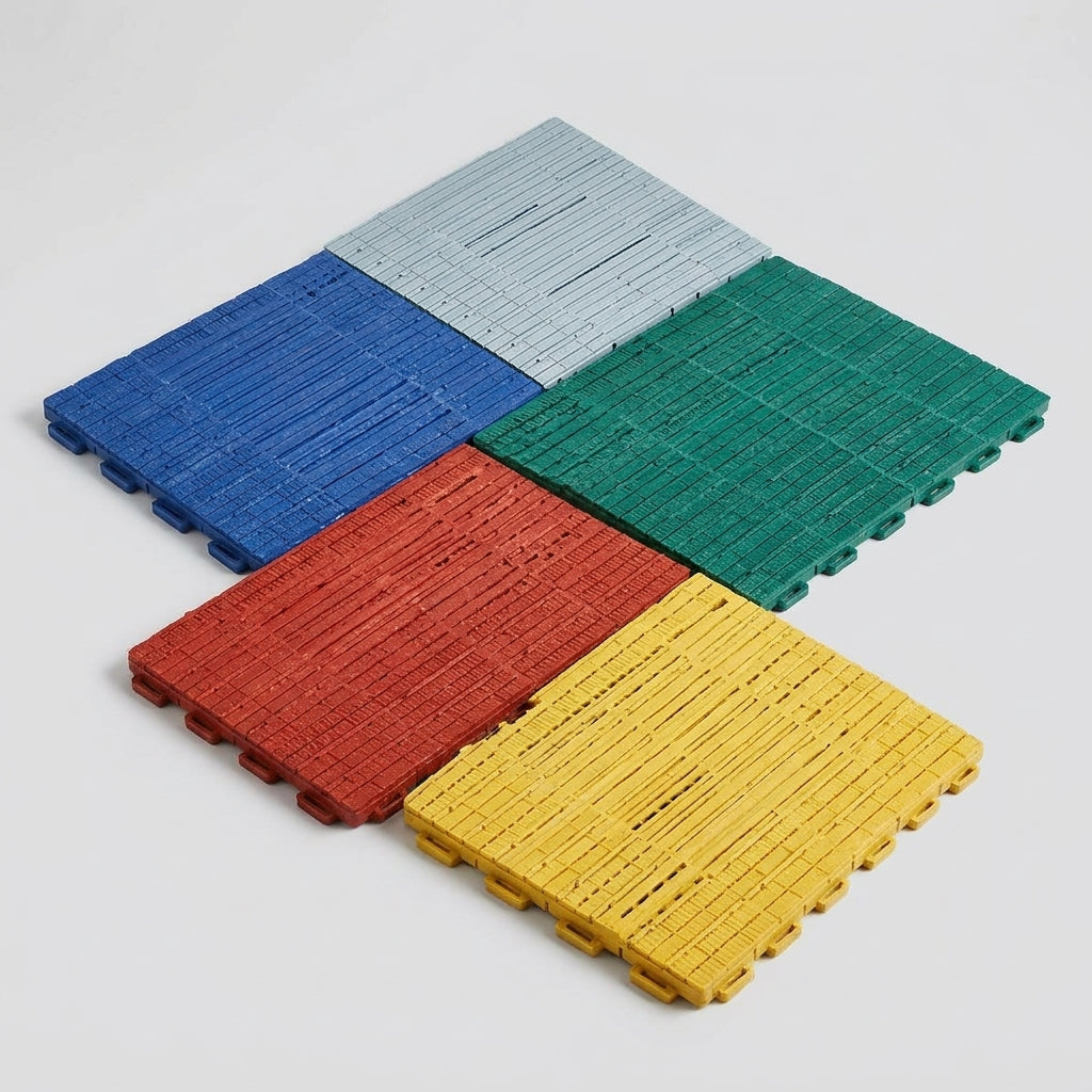 Modular Non-Slip Event Flooring Tiles – Lightweight Recycled Plastic (view 2)