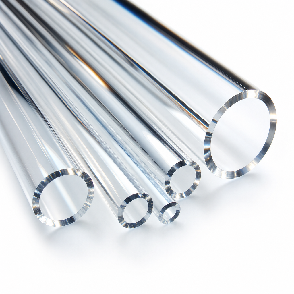 Extruded Clear Acrylic Tube 5mm to 7mm dia for Signage & protective barriers - Acrylic Tube in use