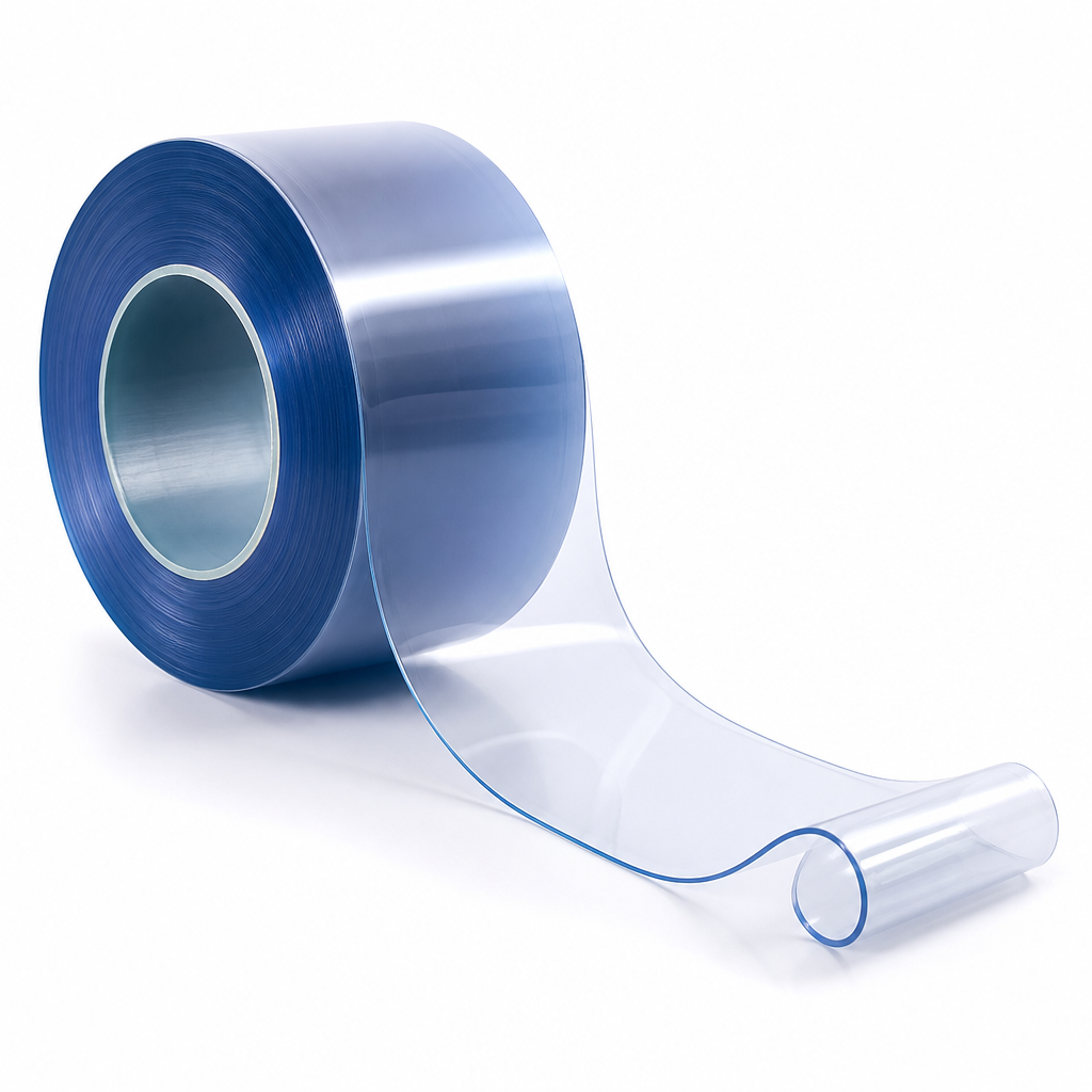 PVC Clear Strip Full Roll 100mm to 400mm thick for Forklift areas & exterior doors - Full Rolls in use