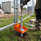 Flange Ground Screw for Fence Anchoring Systems