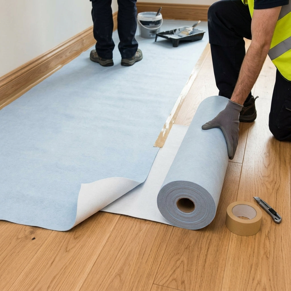 Reusable Multi-Layer Floor Protection Fleece with Anti-Slip Backing