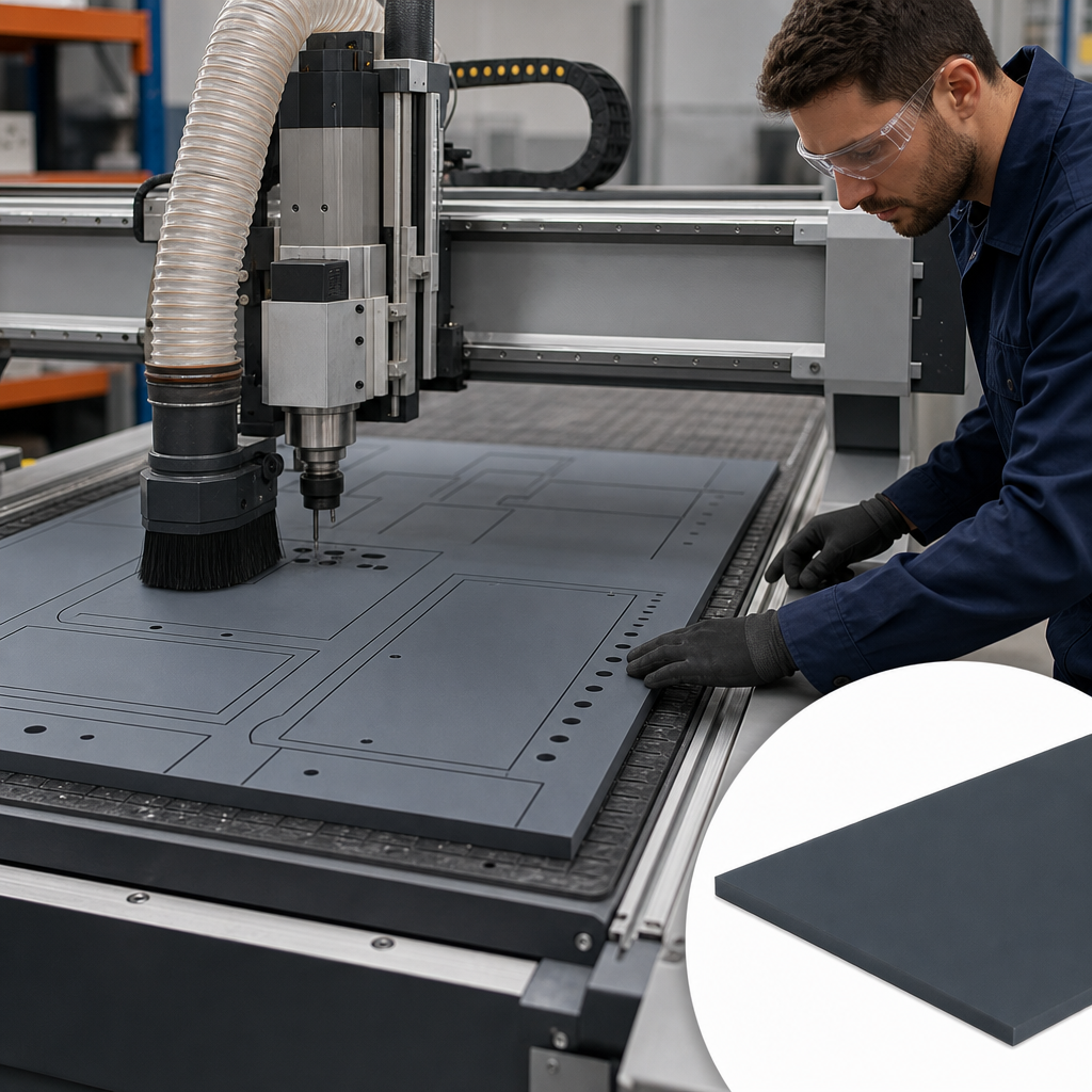 Unplasticised PolyVinylChloride Grey Sheet 1.5mm to 2mm thick for Displays & protective covers