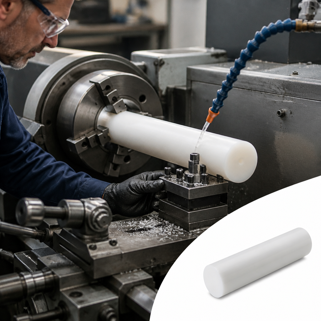 Delrin Polyoxymethylene Natural Rod for High-Performance Applications 10mm to 110mm diameter - UK Engineering Plastics