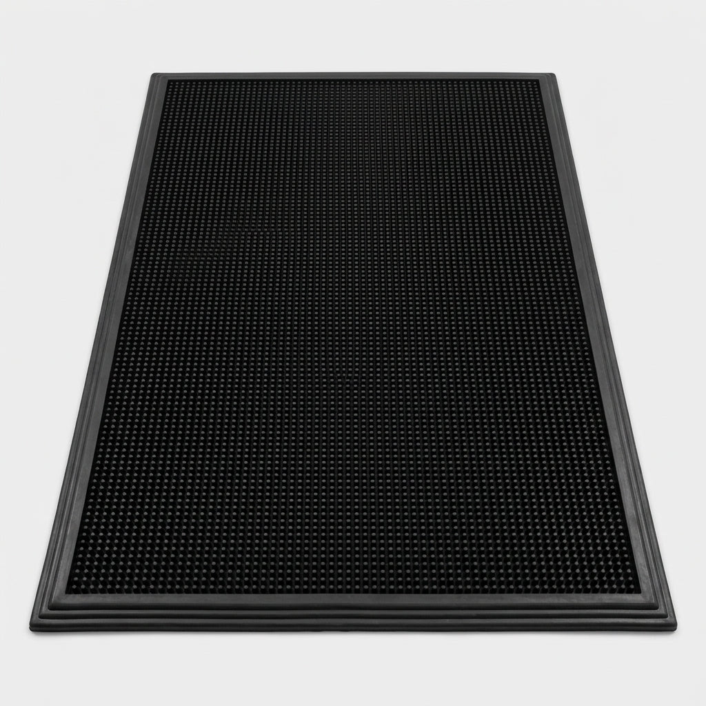 Disinfectant Entrance Mat with Raised Border and Scraper Fingers (view 2)