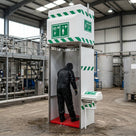 Jacketed Insulated Mobile Tank Shower with Eye/Face Wash - 350 Litre