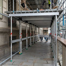 Temporary Pedestrian Tunnel with Debris Lip Edge - Modular Protection