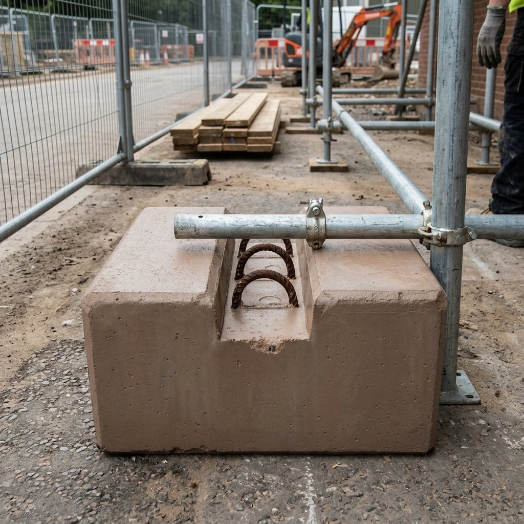 Concrete Scaffold Counterweight Block with Lifting Hoops