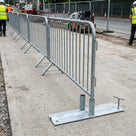 Flat Detachable Base Feet for Loose Leg Crowd Control Barriers