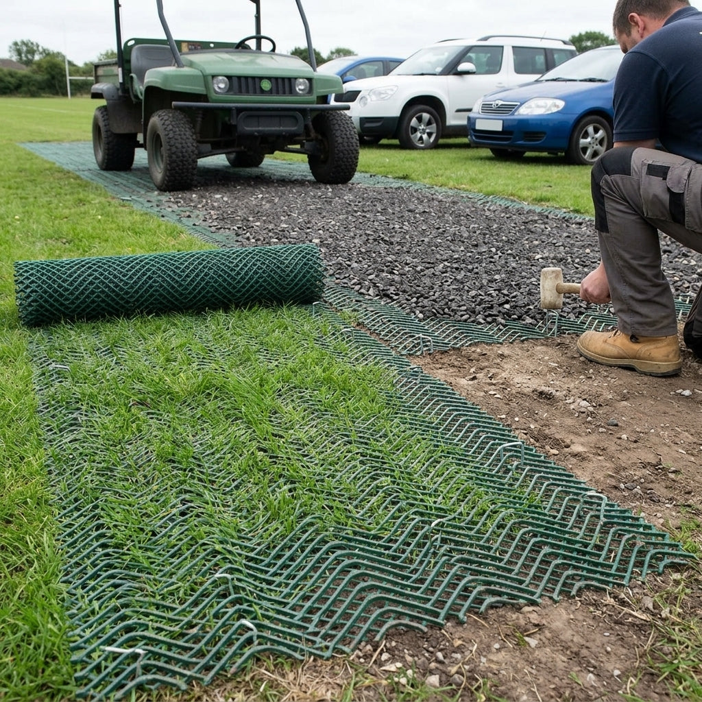 Flexible Grass Protection Mesh for Ground Reinforcement