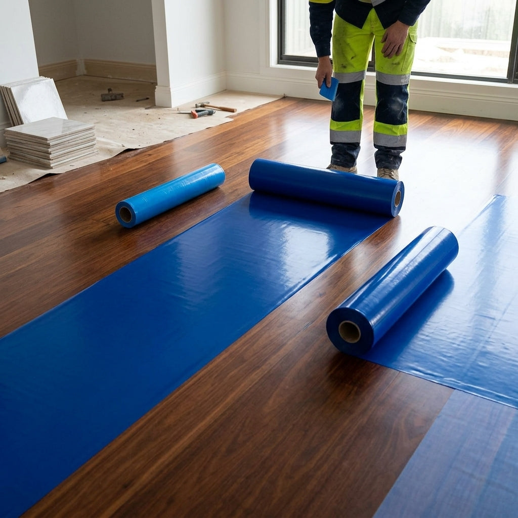 Self-Adhesive Hard Surface Protection Film – 600mm Wide, 50 Micron