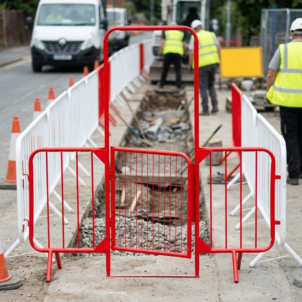 Steel Pedestrian Walkthrough Barrier with Optional Swing Gate