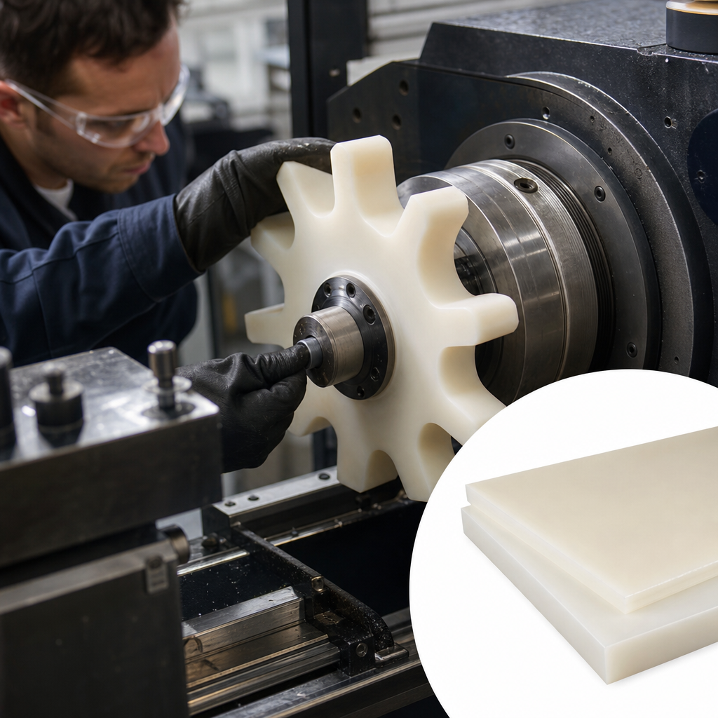 Nylon 6 Natural Sheet 2000mm x 1000mm for Insulators & cams 1mm to 6mm thick - UK Engineering Plastics