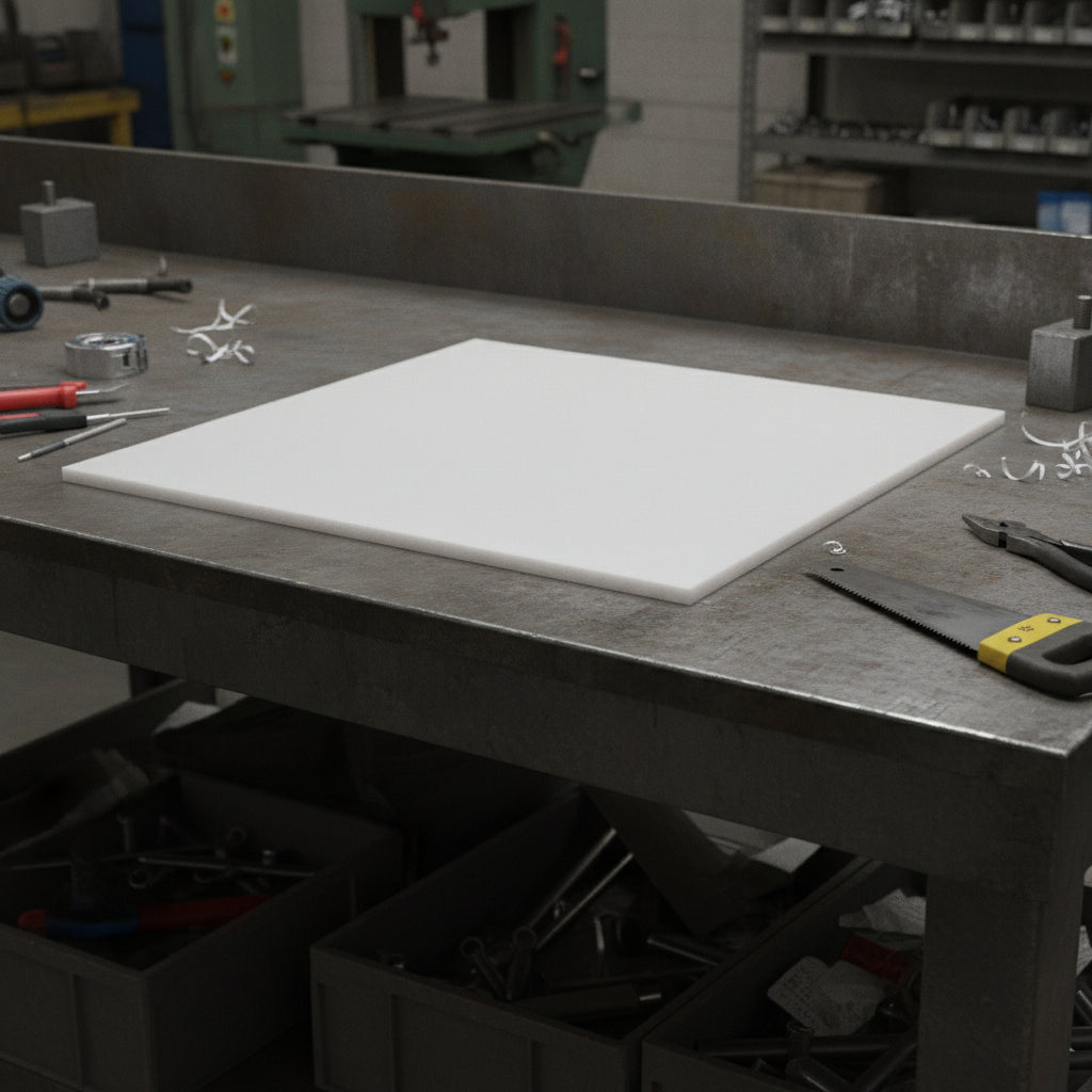 Milky White Plastic HDPE - PE300 Sheet - 2000mm x 1000mm