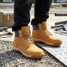 Steel Toecap Nubuck Safety Boot with Anti-Penetration Midsole