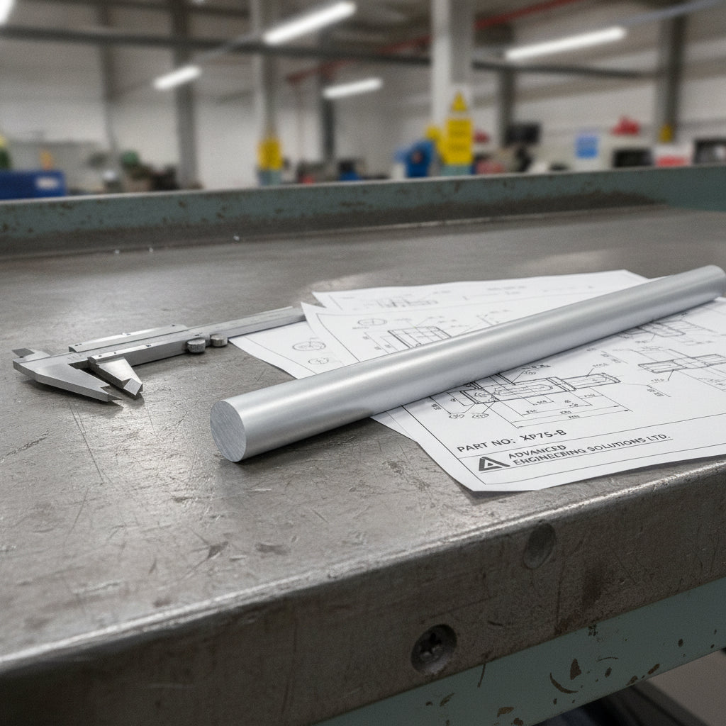 PVC Grey Plastic Rod - 225mm Dia.